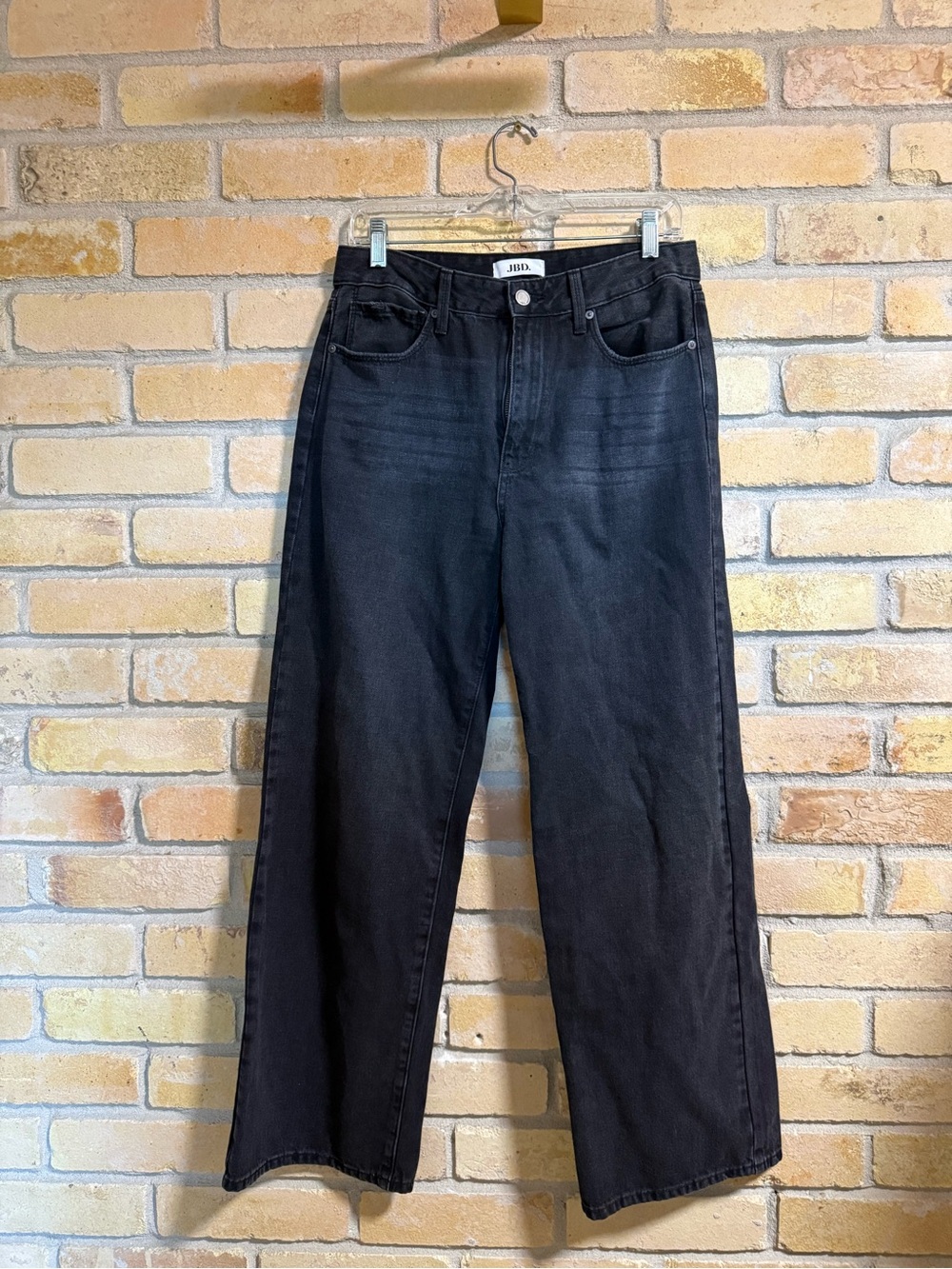 JBD Just Black Denim Black High Rise Wide Leg Jeans Size 29